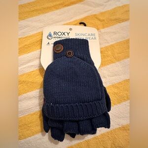 ROXY 'Caldeira 2N1 Mittens' Fingerless Gloves/Mittens, O/S -NAVY BLUE